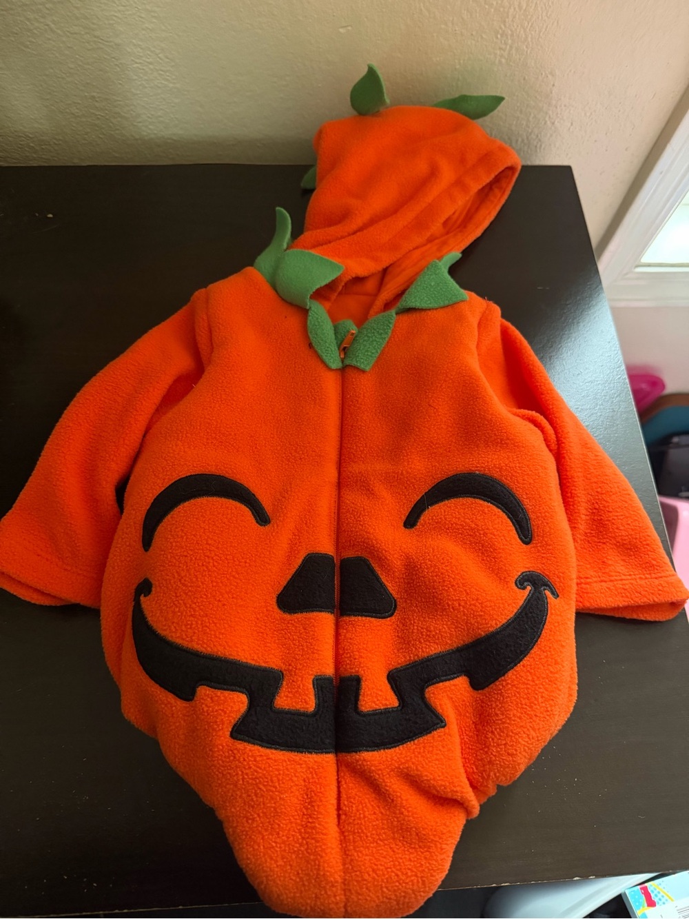 Baby Orange Pumpkin Halloween Costume Hoodie